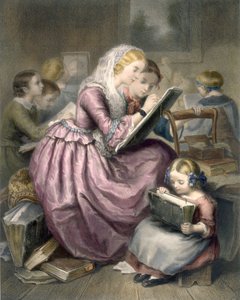 De tekenschool, ca. 1835 door French School