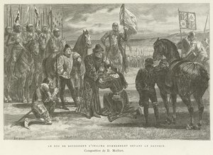 De hertog van Bourgondië boog nederig voor de dauphin door French School