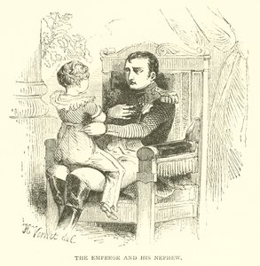 De keizer en zijn neef (gravure) door French School