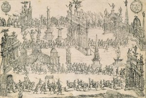 De intocht van Hendrik IV (1553-1610) in Lyon, 4 september 1595 door French School