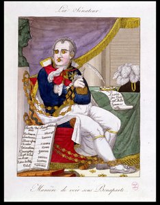 De ex-senator, karikatuur van de rijkdom en corruptie onder Napoleon door French School