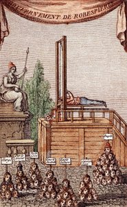 De executie van Robespierre, op 28 juli 1794
