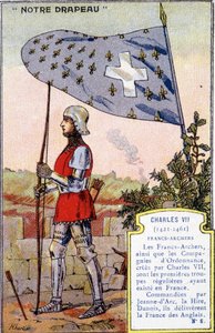 De vlag van de Francs Archers van Karel VII door French School