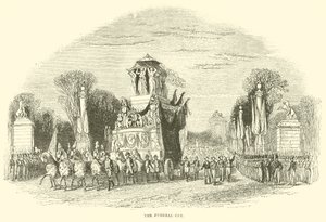 De lijkwagen (gravure) door French School