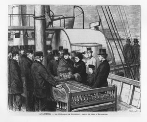 De Begrafenis van David Livingstone: Aankomst van zijn lijk in Southampton