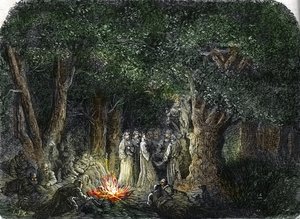 De Galliërs en hun priesters of Druïden (gravure) 1864 door French School