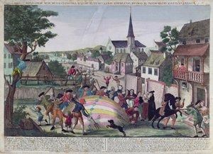Het algemene alarm van de inwoners van Gonesse veroorzaakt door de landing van een ballon, 27 augustus 1783