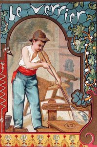 De Glasblazer, ca. 1899 (kleur litho)
