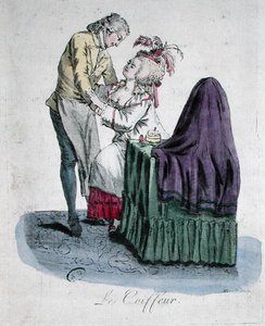 De kapper en een modebewuste dame