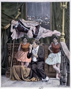 De Illusionist en zijn Levitatietrick, eind 19e eeuw door French School