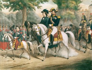 De keizerlijke familie te paard door French School
