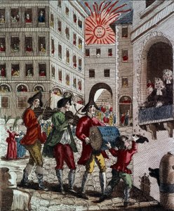 De vreugde van het Franse volk, viering van de koning en de terugkeer van het parlement in september 1788