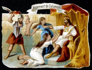 Het oordeel van Salomo door French School