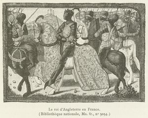 De koning van Engeland in Frankrijk door French School