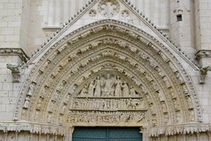 Het Laatste Oordeel, van het centrale timpaan van de westgevel door French School