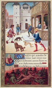 De melaatse, naar een 16e-eeuws manuscript door French School