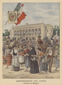 Het Mexicaanse paviljoen op de Exposition Universelle van 1900 in Parijs door French School
