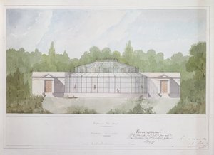 Het Apenhuis in de Jardin des Plantes in Parijs, 1835 door French School
