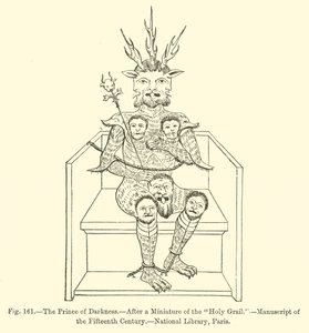 De prins van de duisternis (gravure) door French School