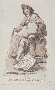 De prentverkoper, uit Petits Metiers de Paris door French School