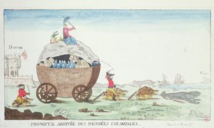 De Snelle Aankomst van Koloniale Goederen, 1807 door French School