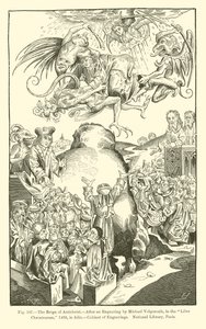 De heerschappij van de antichrist (gravure) door French School