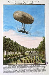 De Robert-luchtschip boven Saint Cloud, Parijs, 15 juli 1784