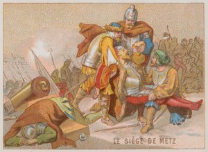 Het beleg van Metz in de Italiaanse Oorlogen door French School