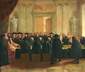 Het Zegel Gehouden door Lodewijk XIV (1638-1715) voor Leden van de Staatsraad en het Hof van Beroep in 1672, 1672 door French School