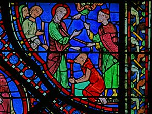 Het St. Jacobus raam: geneest een verlamde door French School