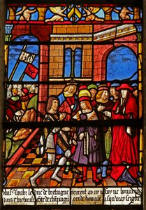 Het Sint Louis raam: Hulde van graaf Thibault IV aan Sint Louis