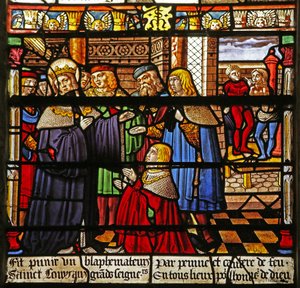 Het Sint Louis raam: De bestraffing van een godslasteraar
