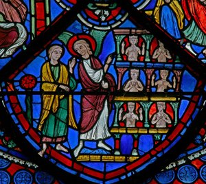 Het Sint-Thomasraam: Gad wordt een paleis getoond door een engel