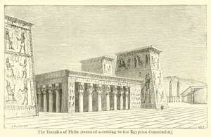 De tempels van Philae, gerestaureerd volgens de Egyptische Commissie door French School