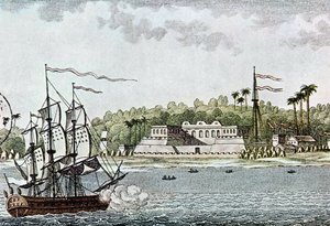 De stad St. Louis, Senegal, uit LAfrique door R. Geoffroy, 1814