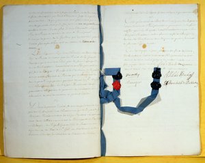 Het Verdrag van Utrecht, 11 april 1713 (pen en inkt op papier)