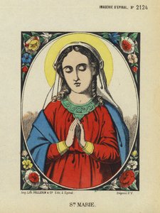 De Maagd Maria (kleurenlitho)