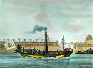 De aankomst van de stoomboot l