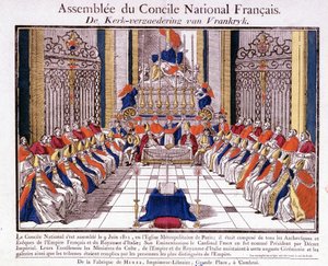 De geestelijkheid van Frankrijk en Italië ontmoetten elkaar in Parijs voor de Vergadering van de Franse Nationale Raad op 9 juni door French School