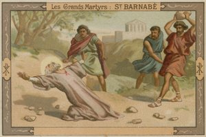 De dood van Sint Barnabas door French School