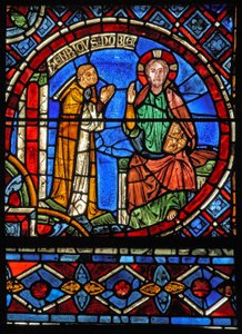 De schenker Henry Noblet biddend voor Christus