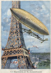 De ervaringen in luchtschipballon van de heer Alberto Santos-Dumont