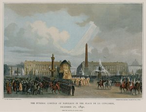 De begrafenisstoet van Napoleon op de Place de la Concorde