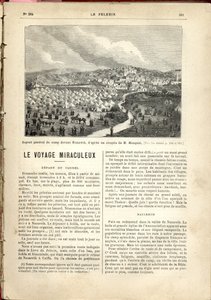 Het algemene uiterlijk van het kamp voor Nazareth, gebaseerd op een schets van M. Mougeot., Le Pèlerin door French School