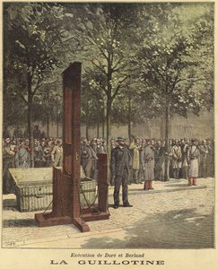De guillotine gebruikt voor de executie van Dore en Berland