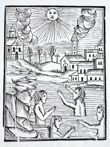 De genezende wateren van Alise, Bourgogne, de sterfplaats van Sint Reine, worden bezocht door de zieken