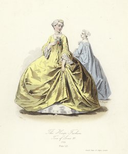 De hoepelmode, tijd van Lodewijk XV van Frankrijk door French School