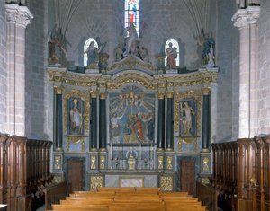 Interieur van de kerk van Pear op Leven in Vendée (85)