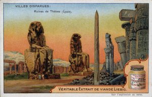 De verdwenen steden: de ruïnes van Thebe (Egypte) - Liébig reclame sticker