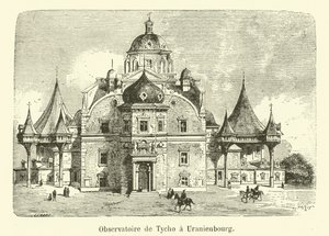 Het observatorium van Tycho Brahe in Uranienbourg (gravure) door French School